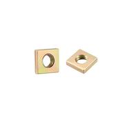 sourcing map Tuercas cuadradas, M4x7mmx2mm Kit surtido Métrico chapado en zinc amarillo 50 uds