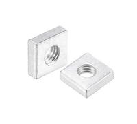 sourcing map Tuercas cuadradas, M6x12mmx4mm Zinc-Plated Kit de surtido de hilo grueso métrico, 25 piezas