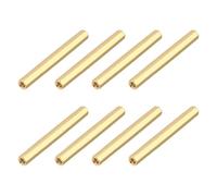 sourcing map Tuercas de acoplamiento hexagonales de latón, rosca hembra M4 x 55 mm, tornillos espaciadores hexagonales para placa base PCB (tono dorado, paquete de 8)