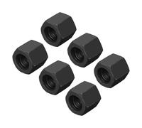 sourcing map Tuercas de acoplamiento hexagonales M12 x 1,25 mm, 6 piezas de 18 mm de longitud, acero al carbono de grado 10,9 totalmente roscado, tuerca de acoplamiento de varilla de rosca fina