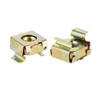 sourcing map Tuercas de jaula m5 para gabinete de bastidor de servidores, acero al carbono, zincado amarillo, 10 pzas