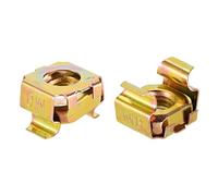 sourcing map Tuercas de jaula m8 para gabinete de bastidor de servidores, acero al carbono, zincado amarillo, 20 pzas