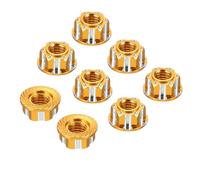 sourcing map Tuercas hexagonales de aluminio M4 RC para tallar ruedas, a prueba de polvo, tapa de montaje antideslizante para modelos 1/10 RC de coche, camiones, todoterreno, piezas mejoradas, paquete