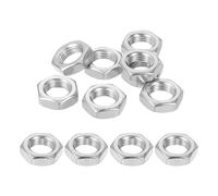 sourcing map Tuercas hexagonales M12 x 1,25 mm, 12 tuercas hexagonales métricas de acero inoxidable 304 de rosca fina de 18 mm de ancho, 6 mm de altura para maquinaria automotriz uso industrial