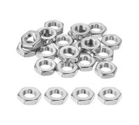 sourcing map Tuercas hexagonales M8 x 0,75 mm, 36 tuercas hexagonales métricas de acero inoxidable 304 de rosca fina para maquinaria automotriz uso industrial, 13 mm de ancho y 4 mm de altura