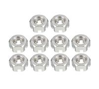 sourcing map Tuercas Hexagonales Ranurados M10 X 1,5 mm De Acero Inoxidable 304, Paquete De 10