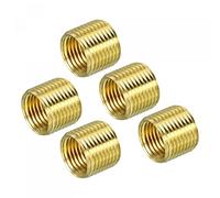 sourcing map Tuercas reductoras de rosca M12 x 1 mm macho a M10 x 1 mm hembra adaptadores de latón de 10 mm de largo, reductor de manga de conversión de tubo, paquete de 5
