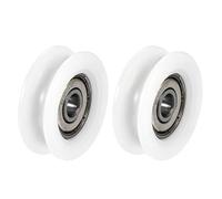 sourcing map U626ZZ U Ranura Guía Polea Carril Bola Rodamientos 6x30x10mm Doble Metal Blindaje (GCr15) Cromado Acero Rodamientos Rodillos Guía Rueda 2uds