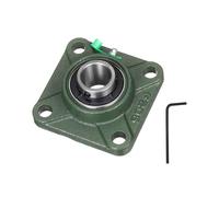 sourcing map UCF205 - Rodamientos de bloque de almohada, autoalineación de orificio de 25 mm, base de hierro fundido sólido, rodamiento de bolas de bloque de almohada montado en brida cuadrada de