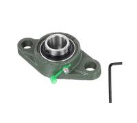 sourcing map UCFL205-16 - Rodamientos de bloque de almohada, autoalineación de calibre de 1 pulgada, base de hierro fundido sólido, rodamiento de bolas de bloque de almohada montado en brida de acero