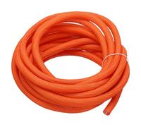 sourcing map UL94-V2 - Funda trenzada de alambre de manga dividida de 3/8 pulgadas, 25 pies, color naranja, funda de PET ignífuga para gestión de cables automotriz y hogar