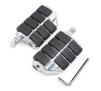 sourcing map Un Par Reposapiés Descansapiés Negro Cromado para la Moto Highway Sportster 883/1200 1993-2013