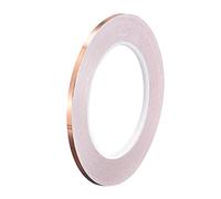 sourcing map Única-Cara Conductiva Cinta Cobre Hoja Cinta 4mm x 30m/98.4pies para Guitarra, EMI Blindaje Artesanías, Eléctricas Reparaciones