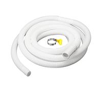 sourcing map Universal Aire Acondicionado Drenaje Manguera 16mm ID 9.8 Pies con Abrazadera para AC Unidades Lavadora Máquina, Blanco