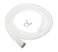 sourcing map Universal Aire Acondicionado Drenaje Manguera 18mm ID 5.3 Pies Espesada con Abrazadera para AC Unidades Lavadora Máquina, Blanco