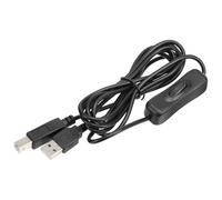 sourcing map USB Impresora Cable con ON/OFF Interruptor 2 Metros USB Macho a USB B/M Extensión Cable para Impresoras Escáner Copiadora Negro