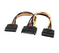 sourcing map uxcell Serial ATA SATA 15 Pin Macho a Doble Hembra/F Divisor de Cable de alimentación