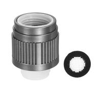 sourcing map Válvula de control de flujo de agua G1/2 pulgadas, 1 válvula de cierre de cabezal de ducha con junta de malla de sellado, regulador de repuesto para brazo de ducha de mano, color gris