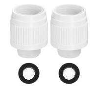 sourcing map Válvula de control de flujo de agua G1/2 pulgadas, válvula de cierre de cabezal de ducha con junta de malla de sellado, regulador de repuesto para brazo de ducha de mano, color blanco