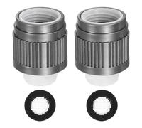 sourcing map Válvula de control de flujo de agua G1/2 pulgadas, válvula de cierre para cabezal de ducha con junta de malla de sellado, repuesto para brazo de ducha de mano, color gris