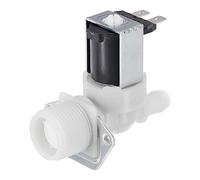 sourcing map Válvula de entrada de agua para máquina de hielo, válvula solenoide de entrada de agua para refrigeradores generales, 80 mm, color blanco cremoso