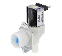 sourcing map Válvula de entrada de agua para máquina de hielo, válvula solenoide de entrada de agua para refrigeradores generales, 6 vA, color blanco cremoso