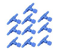 sourcing map Válvulas de Control de Bomba de Aire de 2 vías para Acuario de plástico de 10 Piezas, Azul