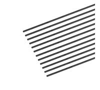 sourcing map Varilla de Fibra de Carbono, Vástagos 1mm x 100mm para RC Avión Teledirigido, DIY Herramienta Tubo de Ala Brazo de Cuadricóptero, Paquete de 12
