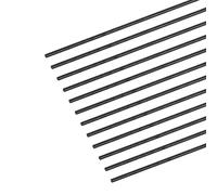 sourcing map Varilla de Fibra de Carbono, Vástagos 2,5mm x 100mm para RC Avión Teledirigido, DIY Herramienta Tubo de Ala Brazo de Cuadricóptero, Paquete de 12