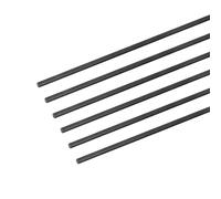 sourcing map Varilla de Fibra de Carbono, Vástagos 3mm x 100mm para RC Avión Teledirigido, DIY Herramienta Tubo de Ala Brazo de Cuadricóptero, Paquete de 6