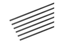sourcing map Varilla de Fibra de Carbono, Vástagos 3mm x 300mm para RC Avión Teledirigido, DIY Herramienta Tubo de Ala Brazo de Cuadricóptero, Paquete de 6