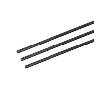 sourcing map Varilla de Fibra de Carbono, Vástagos 4mm x 100mm para RC Avión Teledirigido, DIY Herramienta Tubo de Ala Brazo de Cuadricóptero, Paquete de 3
