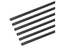 sourcing map Varilla de Fibra de Carbono, Vástagos 5mm x 100mm para RC Avión Teledirigido, DIY Herramienta Tubo de Ala Brazo de Cuadricóptero, Paquete de 6
