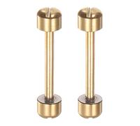 sourcing map Varilla de tubo de tornillo de reloj de acero inoxidable para correa de reloj, Tono dorado, 22mm, Vestido/deporte