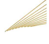 sourcing map Varilla redonda de latón de 2,5 mm x 500 mm, varillas de metal sólido para manualidades, modelo, coche, helicóptero, avión, 10 unidades