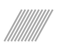 sourcing map Varilla redonda sólida de acero inoxidable 304 de 5 mm x 100 mm para manualidades, 12 unidades