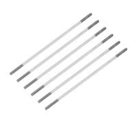 sourcing map Varilla roscada M2 de acero inoxidable 304 de doble extremo, 6 varillas de empuje para RC avión, coche, barco, helicóptero, piezas de modelo de bricolaje, 75 mm