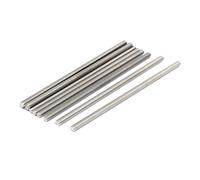 sourcing map Varilla roscada tornillos Barra de tono plateado M5 x 130 mm 304 totalmente de acero inoxidable 10 pcs