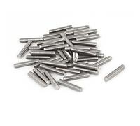 sourcing map Varilla roscada tornillos Barra de tono plateado M4 x 20mm 304 totalmente de acero inoxidable 50 pcs