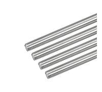 sourcing map Varilla Roscada Totalmente M10x200mm, Paso de Rosca de 1,5mm, Varillas Roscadas Derechas de Acero Inoxidable 304, Barras Pernos Paquete de 4