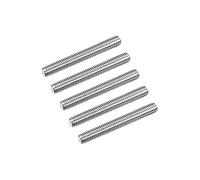 sourcing map Varilla Roscada Totalmente M6x45mm, Paso de Rosca de 1mm, Varillas Roscadas Derechas de Acero Inoxidable 304, Barras Pernos Paquete de 5