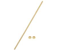 sourcing map Varilla totalmente roscada de latón, rosca M5 x 0,8 mm de paso a la derecha con tuercas hexagonales de latón macizo, varillas de tornillo roscadas de 250 mm de largo para anclajes, pernos