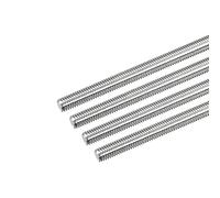 sourcing map Varilla totalmente roscada M8 x 400 mm 1,25 mm paso de rosca 304 de acero inoxidable varillas roscadas a mano derecha, paquete de 4