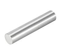 sourcing map Varillas de acero inoxidable 304, 20 mm x 102 mm, eje sólido de metal, barra redonda para modelo, avión, coches, barcos, manualidades, trabajo de metal