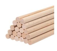 sourcing map Varillas de madera de 45 cm x 0,6 cm, redondas, para bricolaje, decoración de artes, varita de manualidades, varillas de casa pequeñas hechas a mano, paquete de 20
