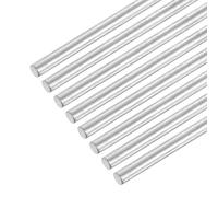 sourcing map Varillas redondas de acero inoxidable 304, varillas de eje sólido de 3 mm x 420 mm para bricolaje, modelo de coche, helicóptero, avión, paquete de 8