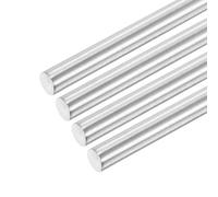 sourcing map Varillas redondas de acero inoxidable 304, varillas de eje sólido de 8 mm x 160 mm para bricolaje, modelo de manualidades, coche, helicóptero, avión, paquete de 4