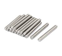 sourcing map Varillas Roscadas Completamente 20 Pcs Herramienta M8 X 70mm De Paso 1,25 mm Acero Inoxidable 304