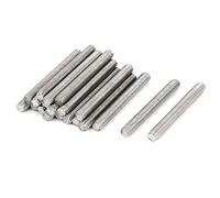 sourcing map Varillas roscadas en tono plateado M4 x 35mm 0,7 mm tono totalmente de acero inoxidable 304 20 pcs