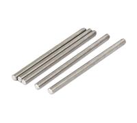 sourcing map Varillas sujetadores color plata M8 x 140 mm de acero inoxidable 304 con rosca corrida 5 piezas